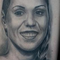 Black and Grey Portrait Tattoo Design Thumbnail