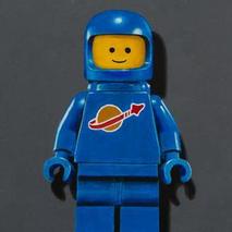 Blue Lego Spaceman Original Artwork Thumbnail